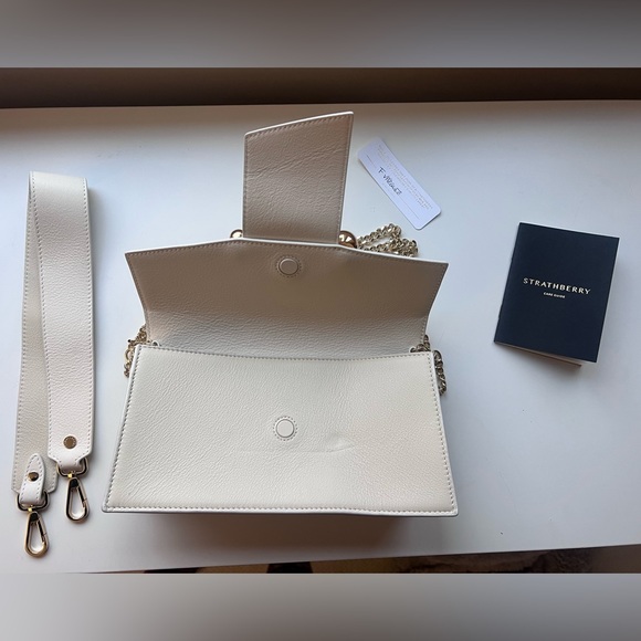 Strathberry mini crescent shoulder bag vanilla/diamond - Picture 5 of 9